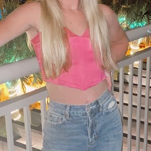 Pink Zara corset top 🩷